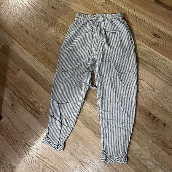 Wishlist apparel jogger pants pull on women’s small lightweight cream striped - Picture 10 of 12